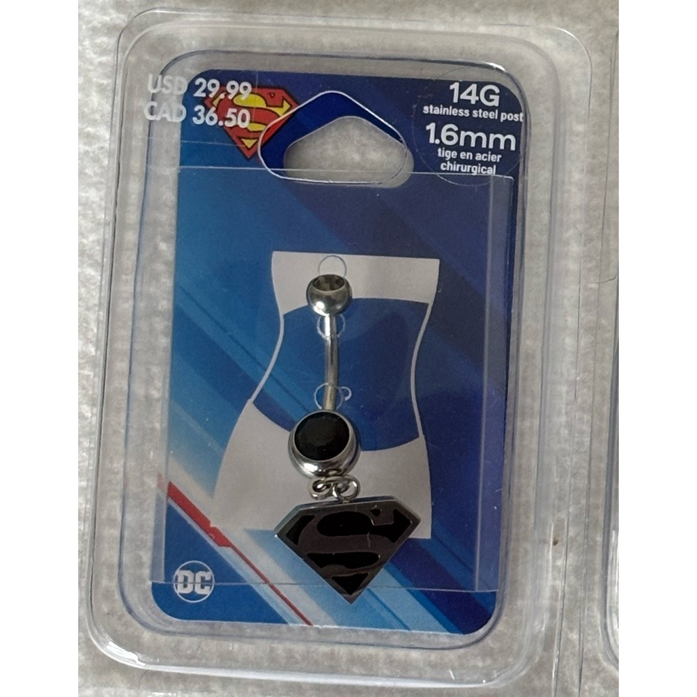 Belly Ring Claire’s Superman Stainless Steel Post‎
